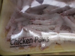 Chickens have neither fingers nor paws, people